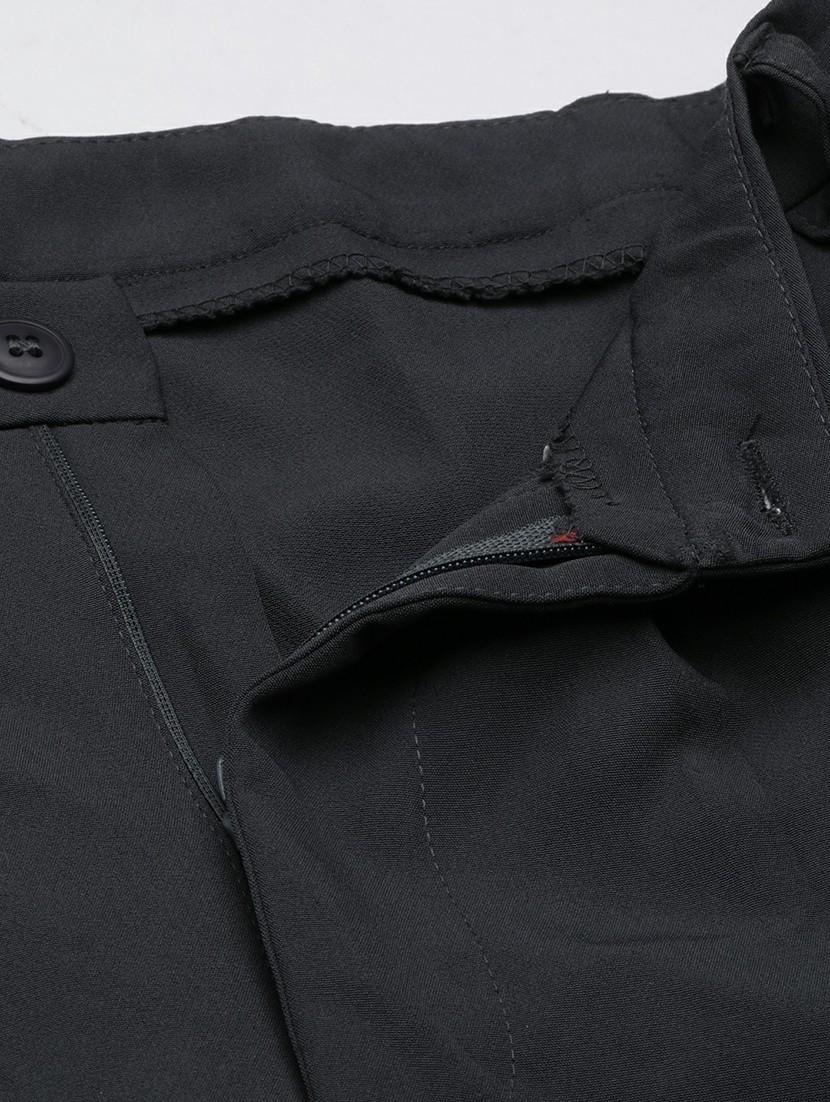 women mid rise solid pleated trouser - 20610873 - Standard Image - 8