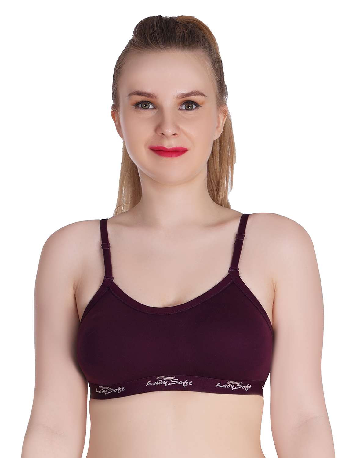 women pack of 3 solid sports bra - 20611130 -  Standard Image - 3