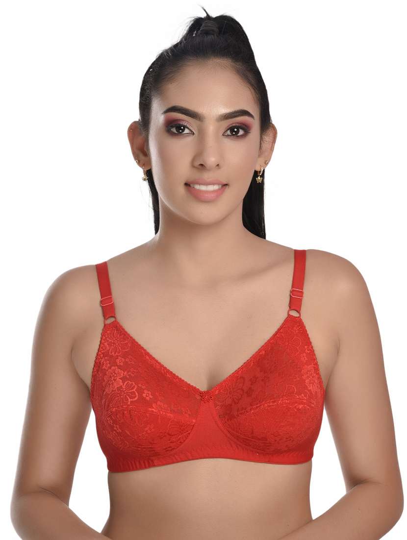 multi colored cotton blend regular bra - 20611147 -  Standard Image - 5