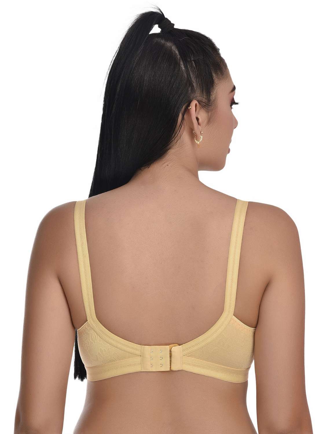 beige cotton blend tshirt bra - 20611166 -  Standard Image - 3