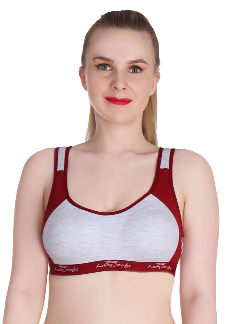 pack of 3 color block sports bra - 20611318 -  Standard Image - 5