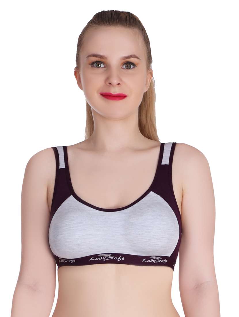 pack of 3 color block sports bra - 20611331 -  Standard Image - 5