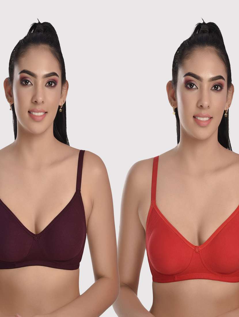 pack of 2 solid bras 