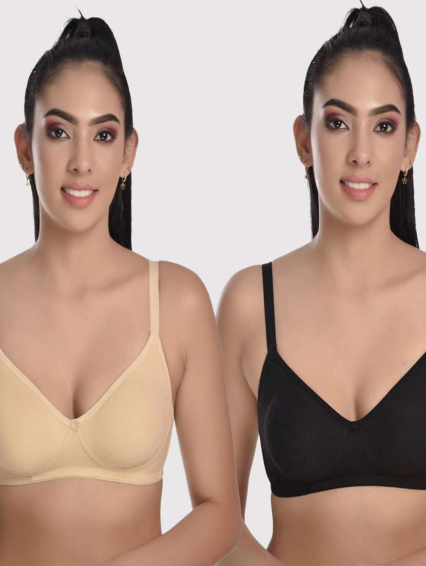 pack of 2 solid bras 