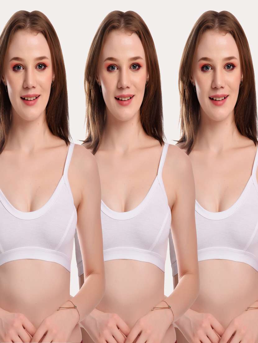 pack of 3 solid bras 