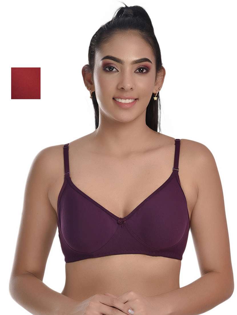 pack of 2 solid bras 