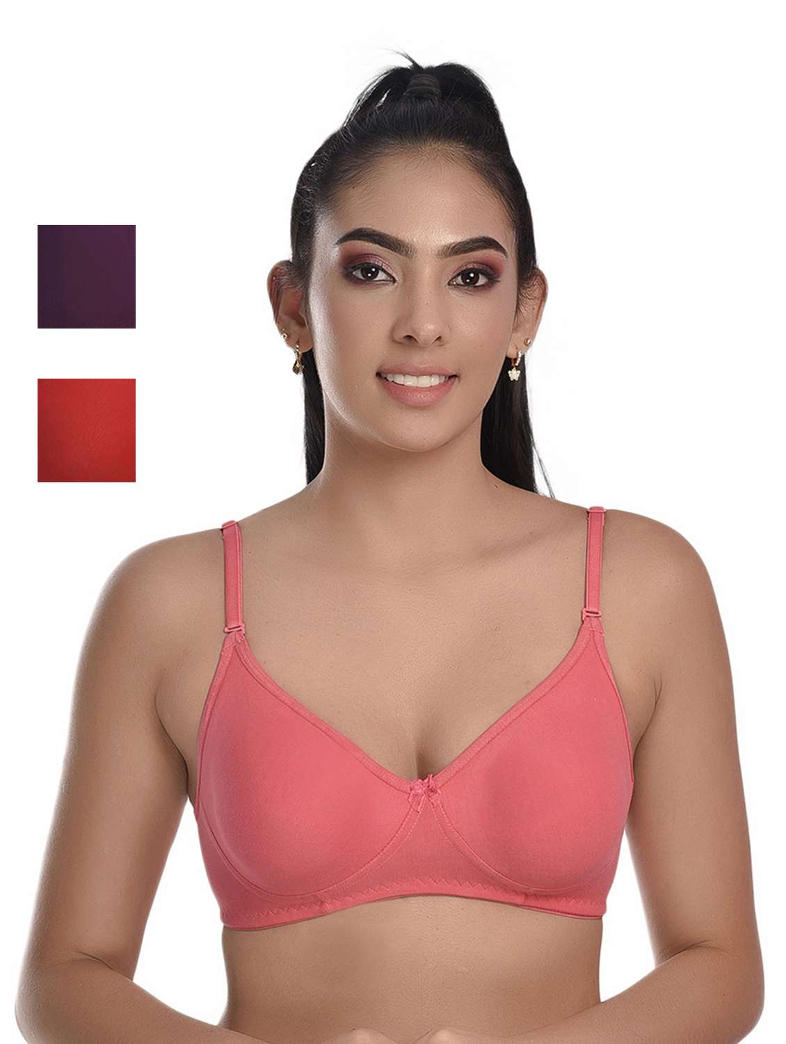 pack of 3 solid bras 