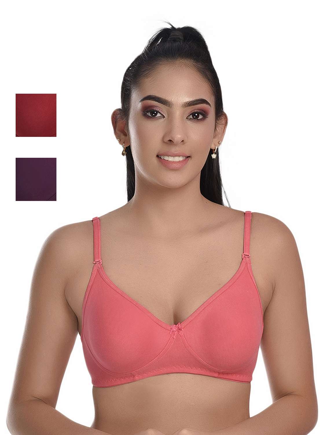pack of 3 solid bras 