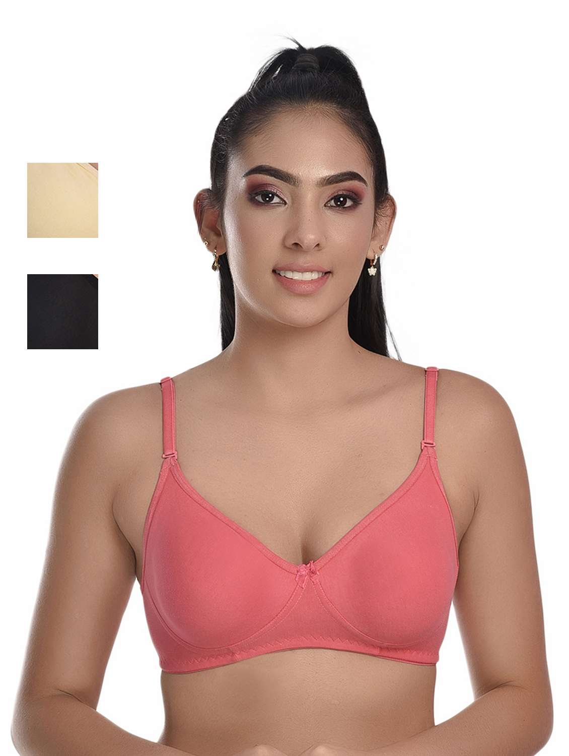 pack of 3 solid bras 