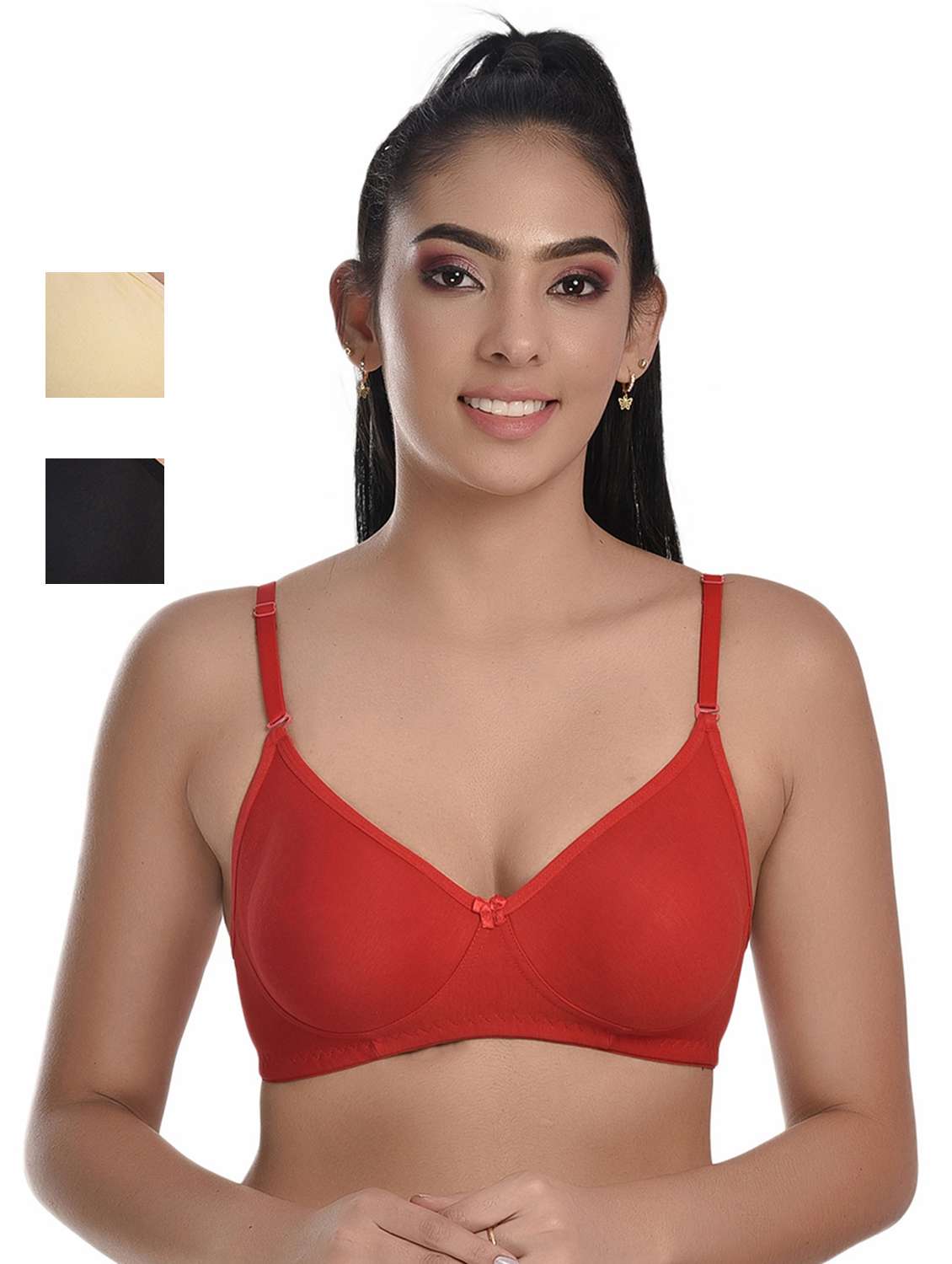 pack of 3 solid bras 