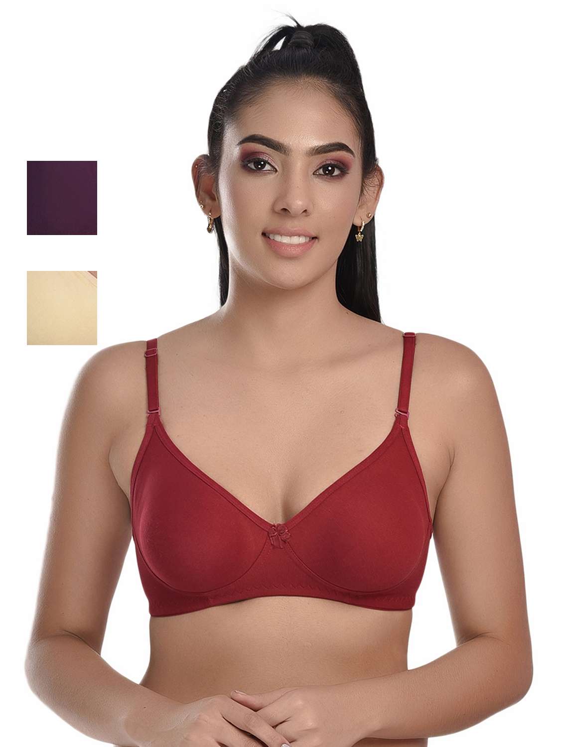 pack of 3 solid bras 
