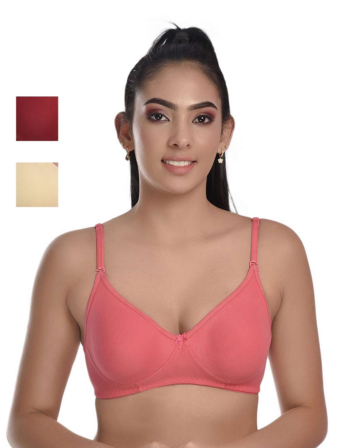 pack of 3 solid bras 