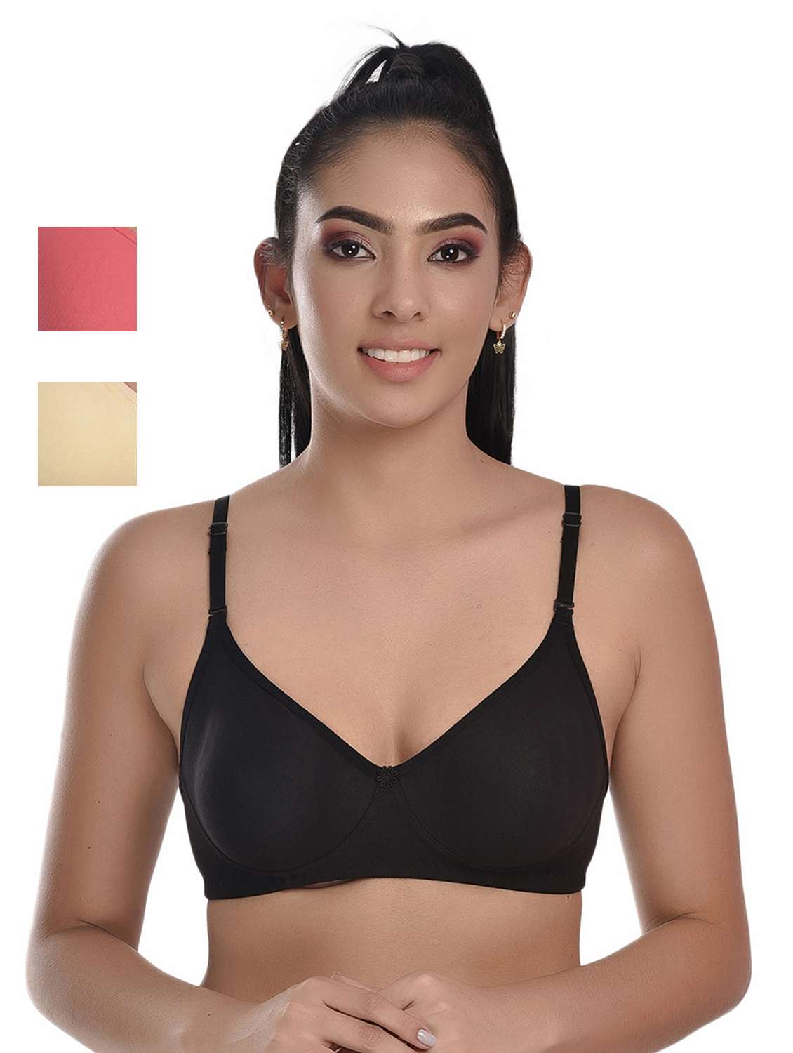 pack of 3 solid bras 