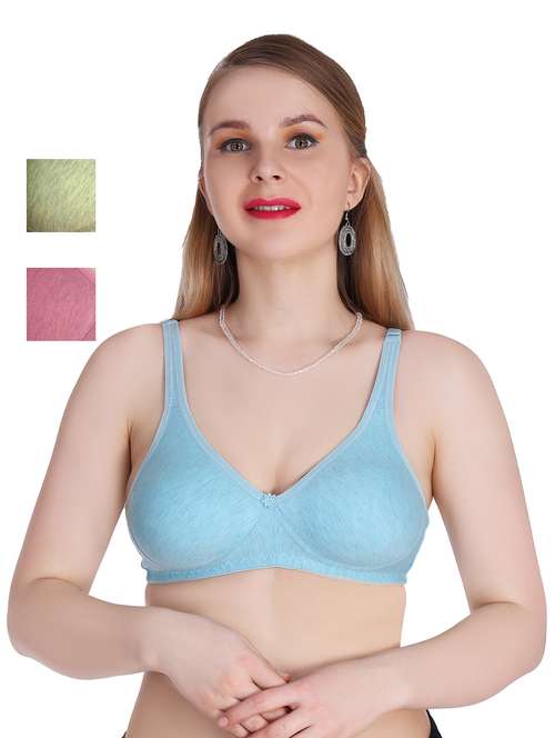 pack of 3 solid bras  - 20611628 -  Standard Image - 0