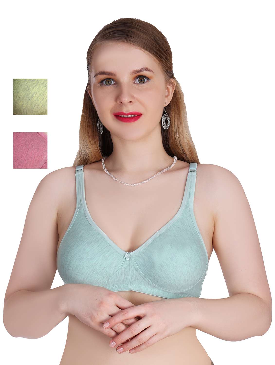 pack of 3 solid bras 