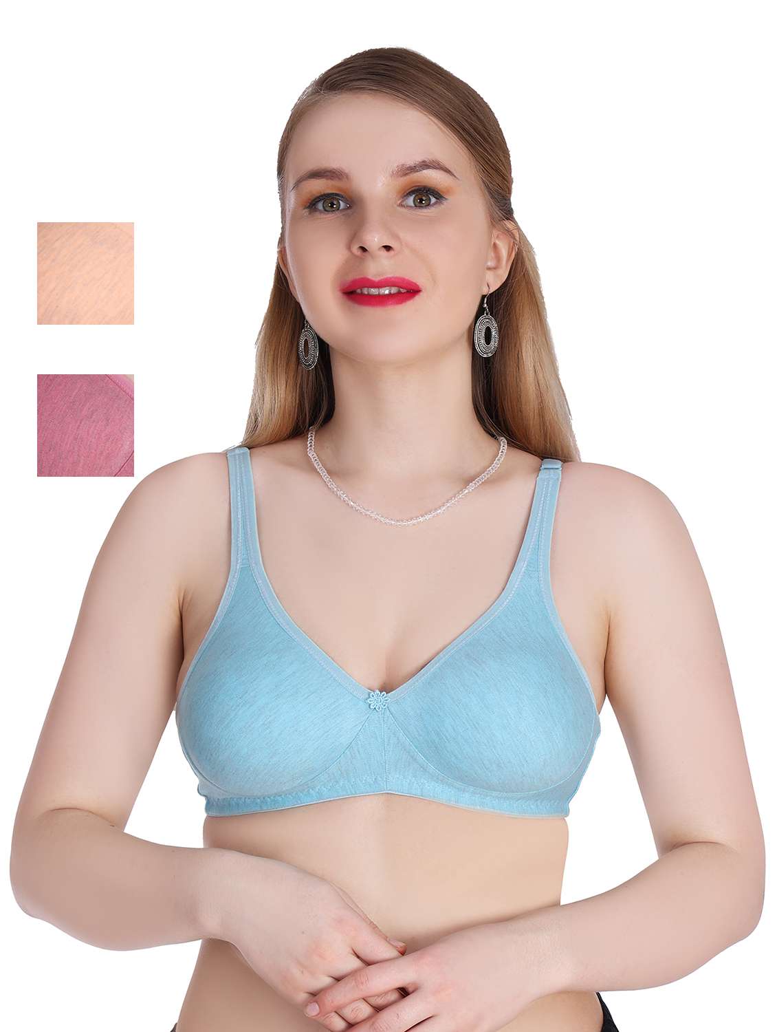 pack of 3 solid bras 