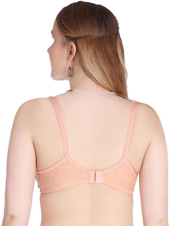 orange cotton blend regular bra - 20611647 - Standard Image - 3