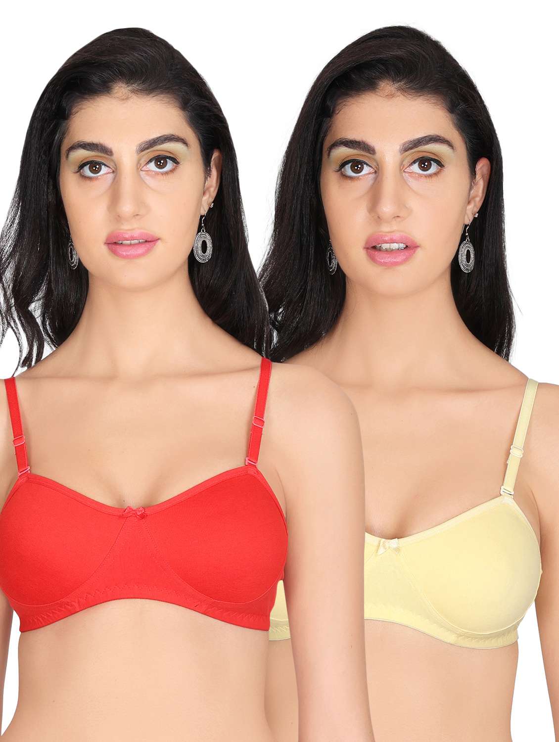 pack of 2 solid bras 