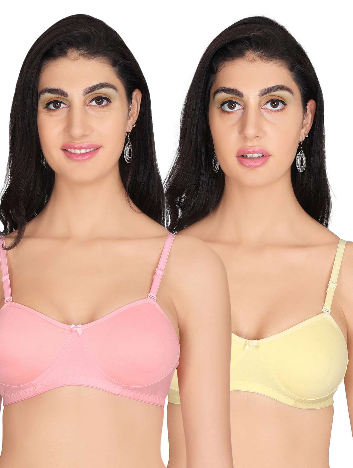 pack of 2 solid bras 