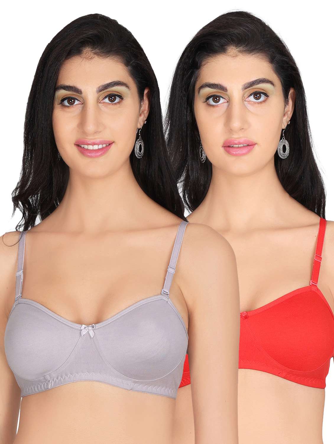 pack of 2 solid bras 