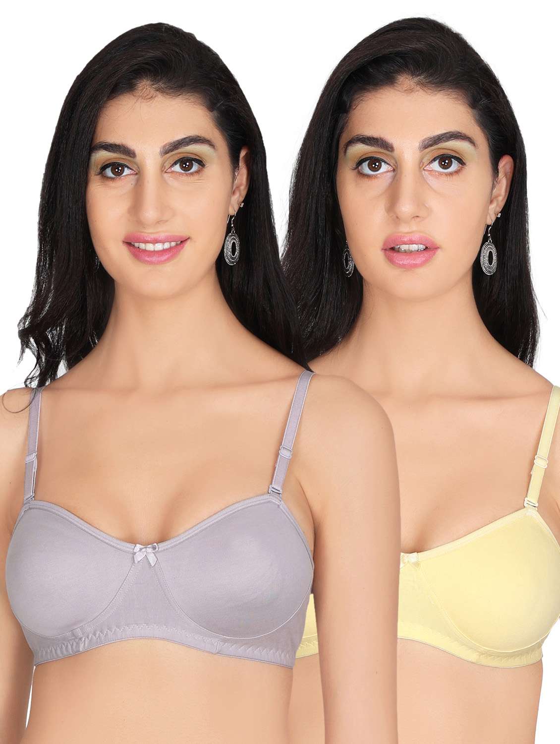 pack of 2 solid bras 