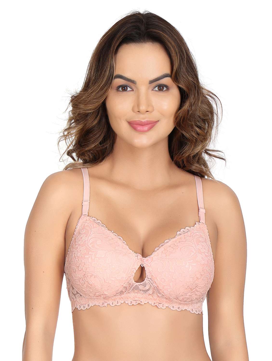 peach net regular bra