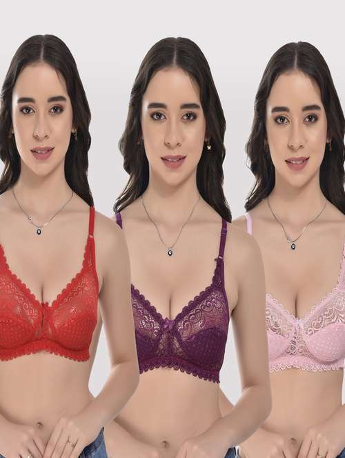 Pack Of 3 Net Bra