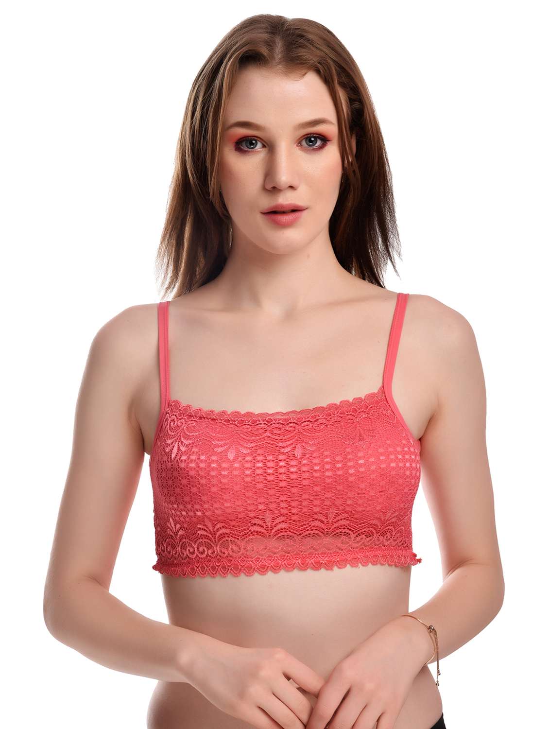 coral lace beginners bra - 20611785 - Zoom Image - 0