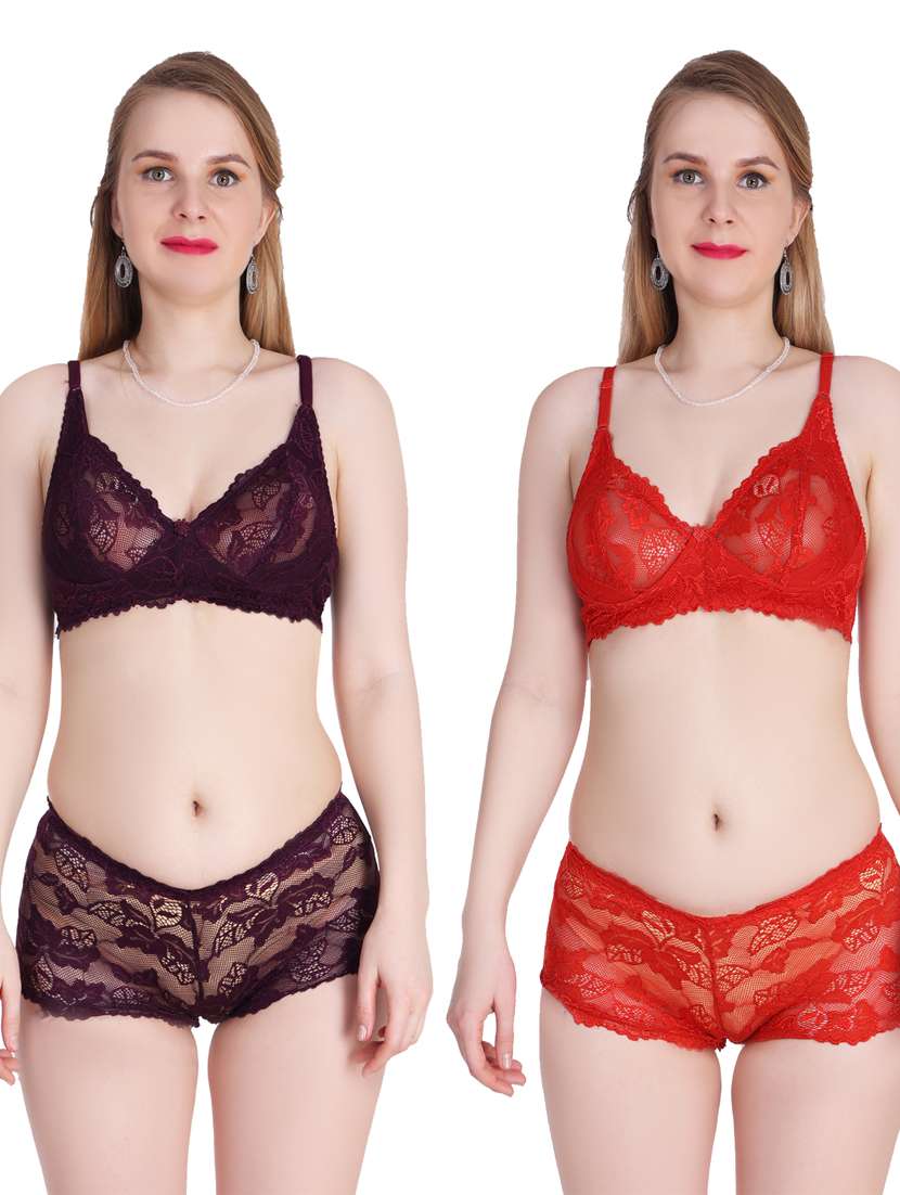 pack of 2 bras and panty set