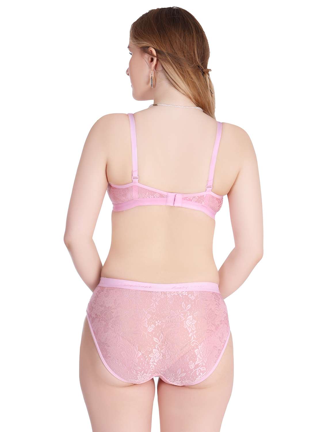 women lace deatiled bra and panty set - 20611878 -  Standard Image - 3