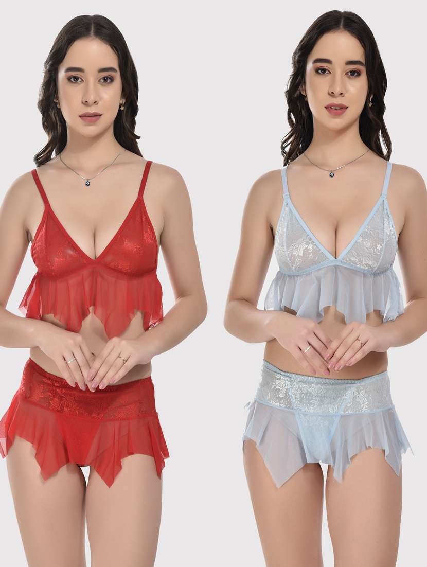 set of 2 bras and panty set