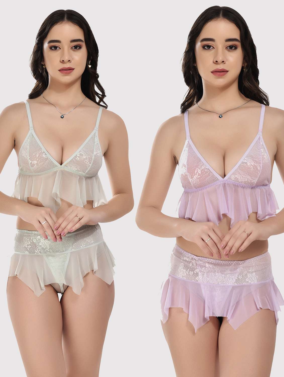 pack of 2 bralette and thongs set