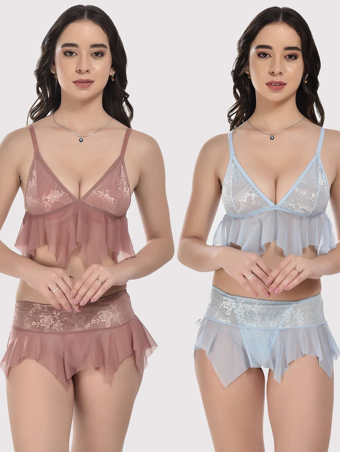 women set of 2 bras and panty 