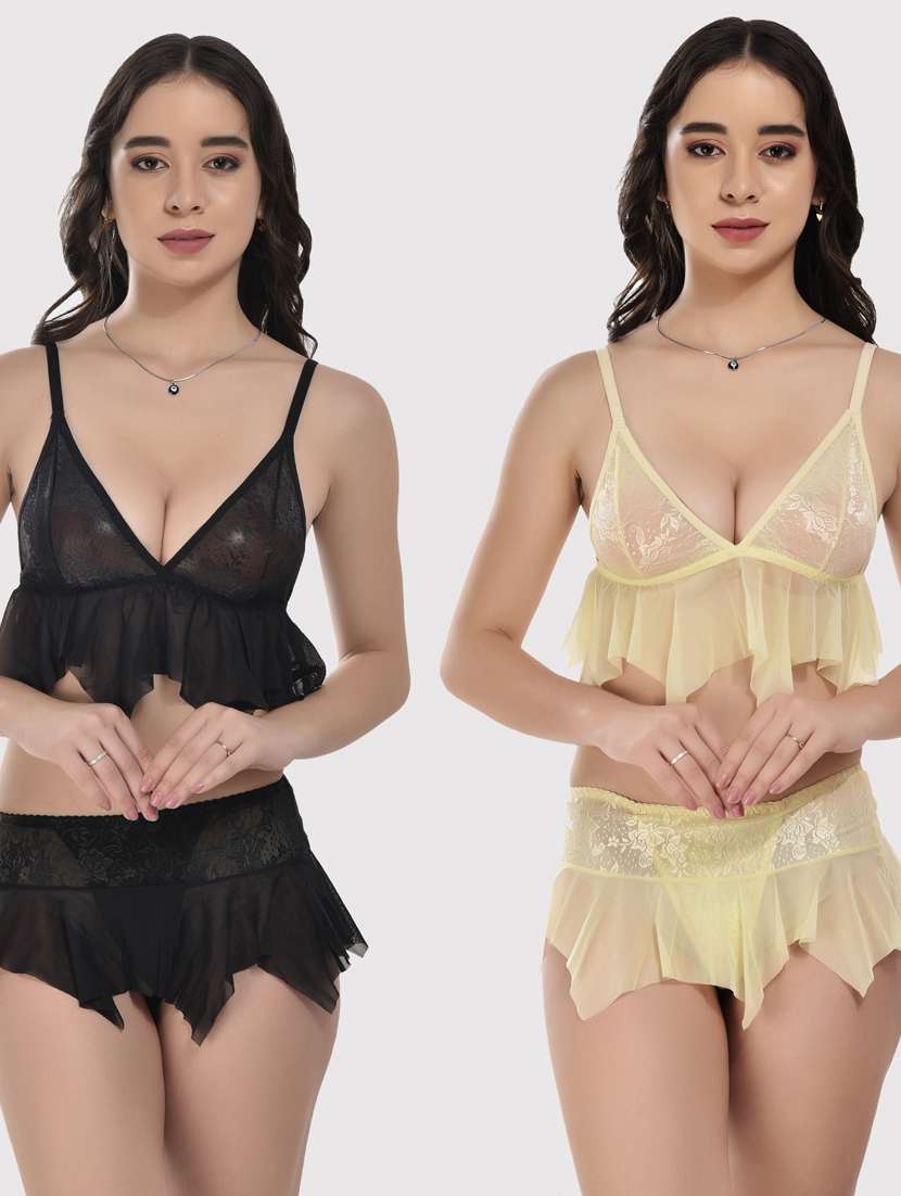 set of 2 bras and panty set