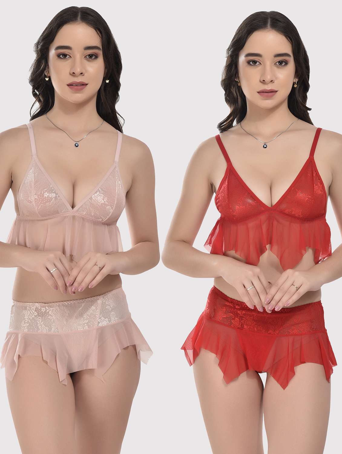 women set of 2 bras and panty 