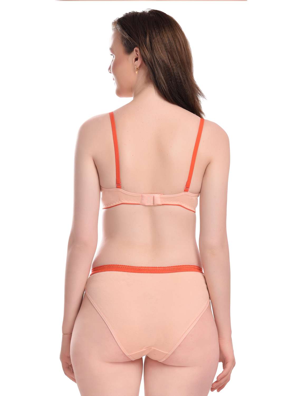 orange hosiery bra and panty set - 20612084 - Standard Image - 3
