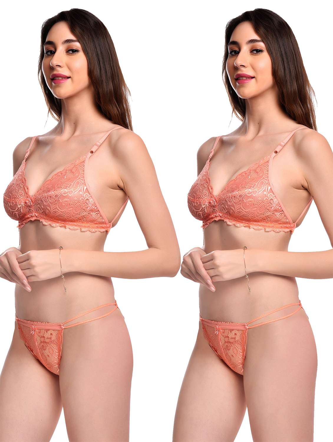 women set of 2 bras and panty 
