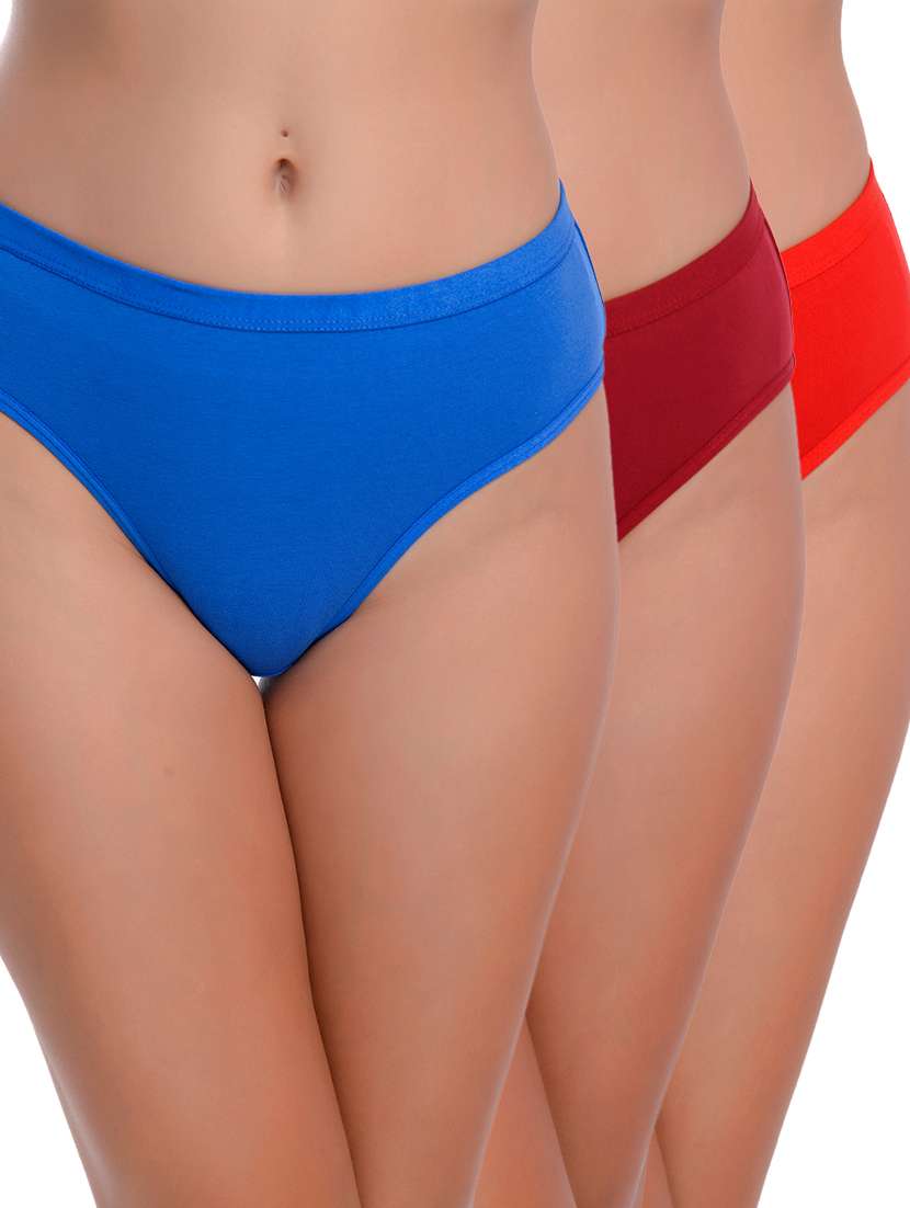 pack of 3 solid hipster panties
