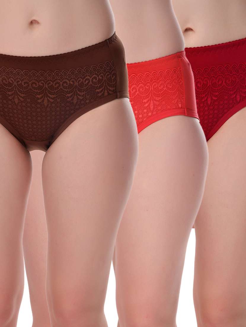pack of 3 solid hipster panties