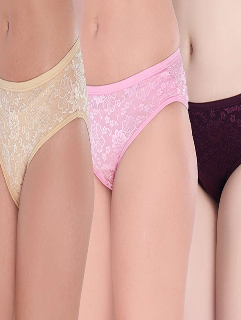 multi colored net hipster panty