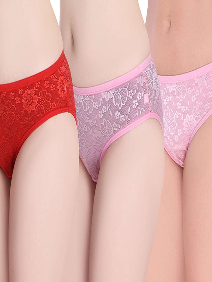 multi colored net hipster panty