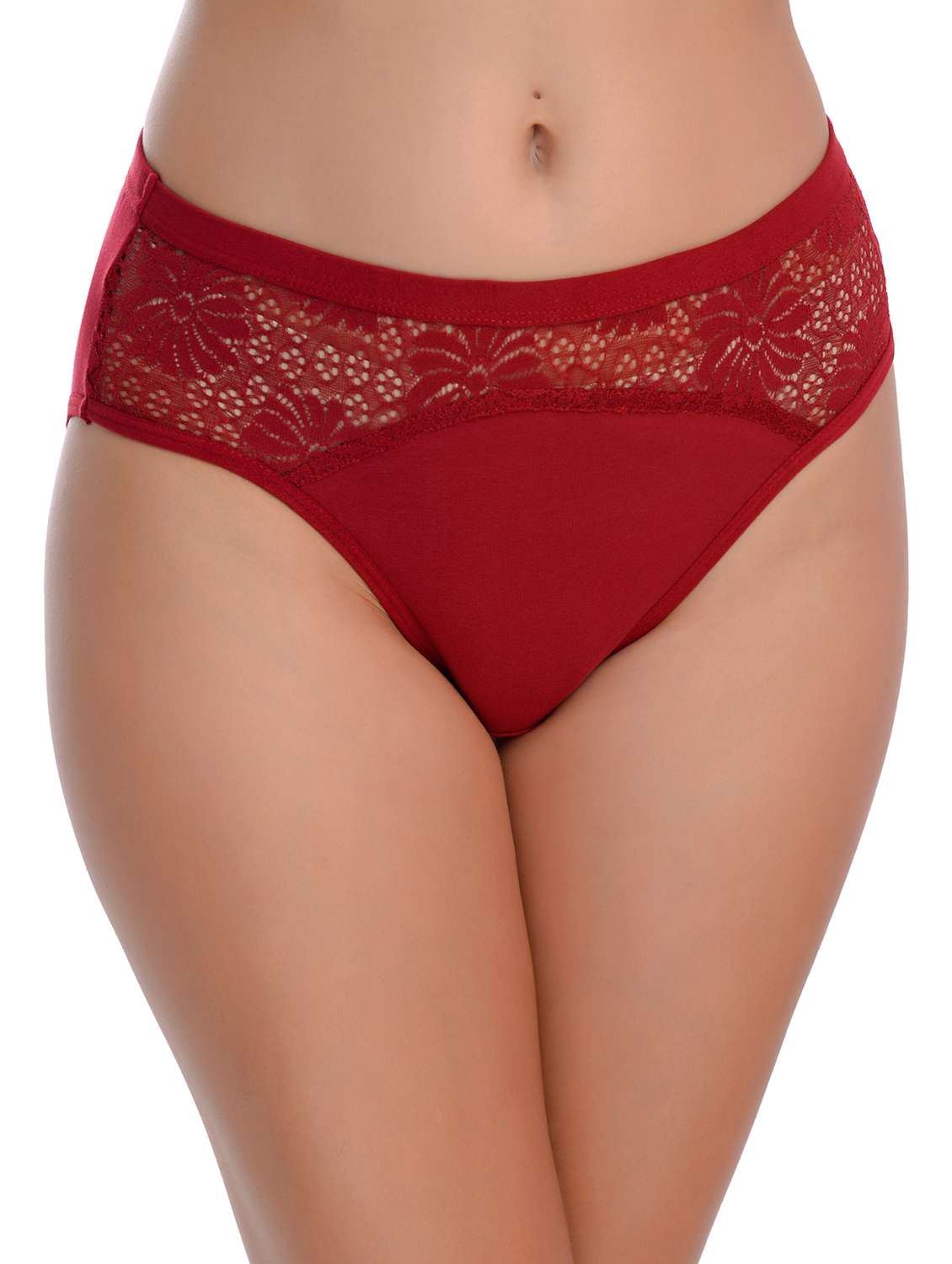 maroon lycra hipster panty