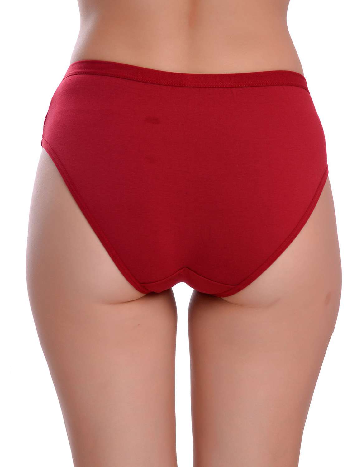 maroon lycra hipster panty - 20612362 -  Standard Image - 3