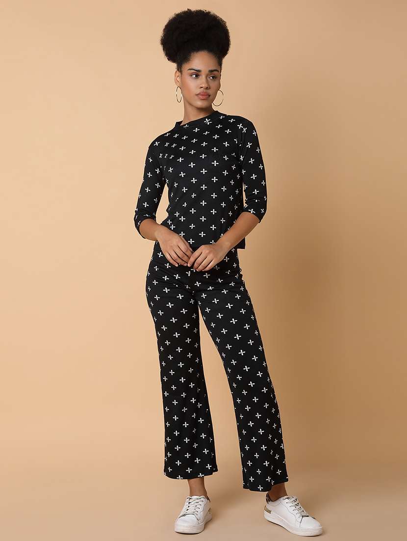 women printed top and trouser co-ord set - 20612654 -  Standard Image - 3