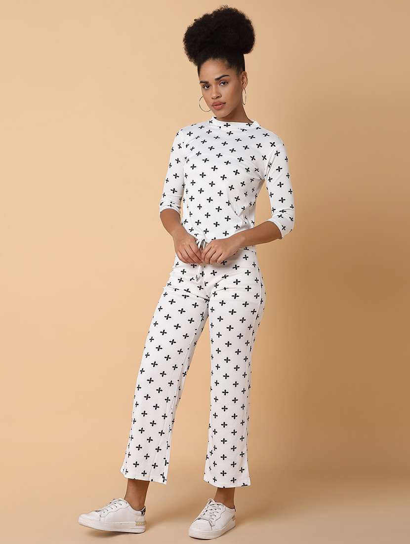women printed top and trouser co-ord set - 20612655 - Standard Image - 3