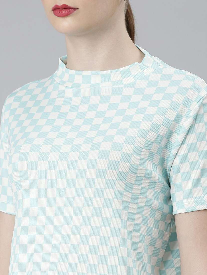 women checkered top and trouser co-ord set - 20612657 -  Standard Image - 5