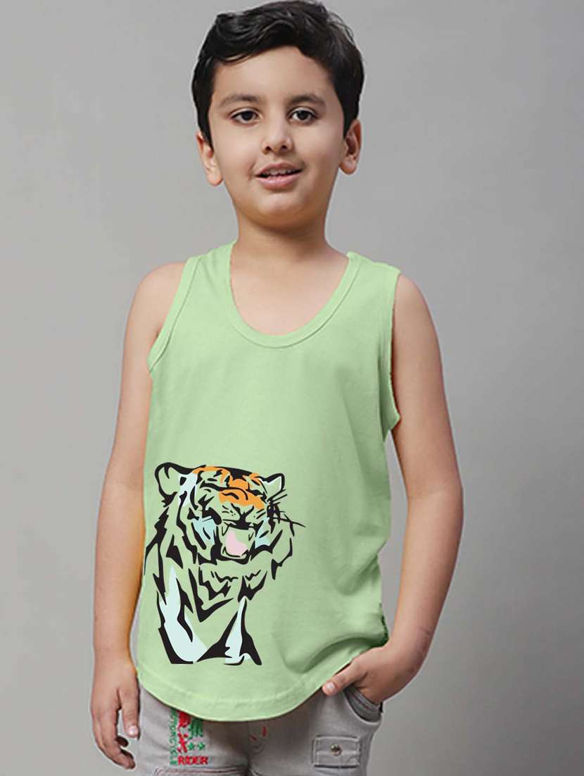 boy printed vest