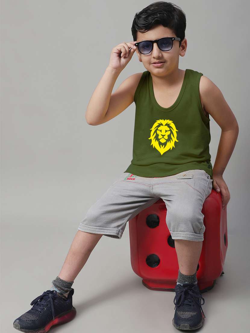 olive cotton vest - 20613335 - Standard Image - 5