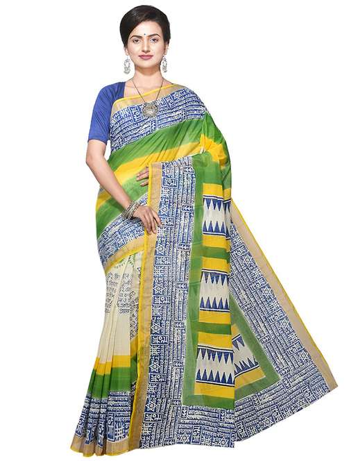 women multi color handloom saree with blouse - 20614020 - Standard Image - 0