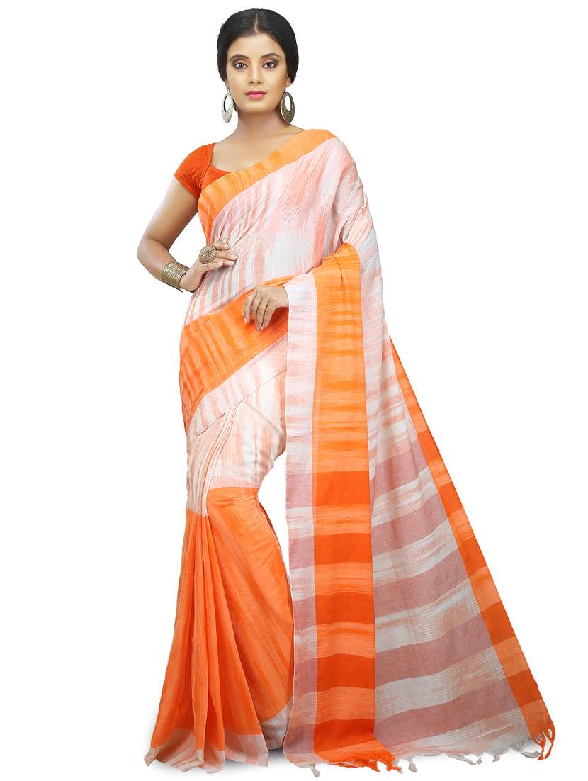 women multi color printed saree with blouse